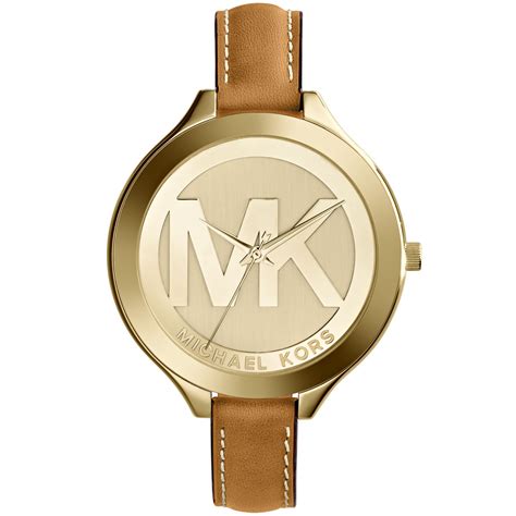 michael kors leather watch women